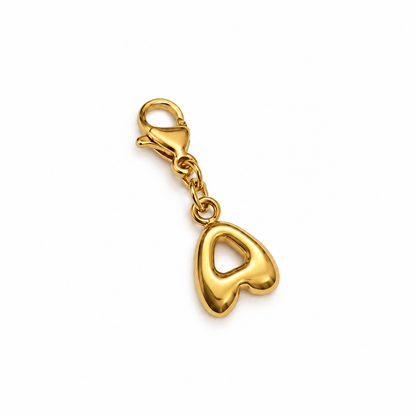 Charms Bubble lettres initiales - doré