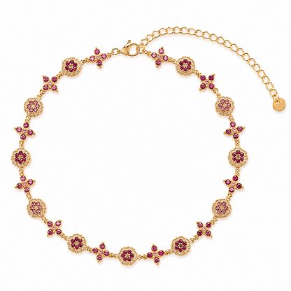 Collier ras de cou TAORMINA - tons roses