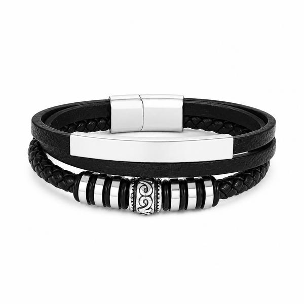Triple bracelet cuir TOMMY