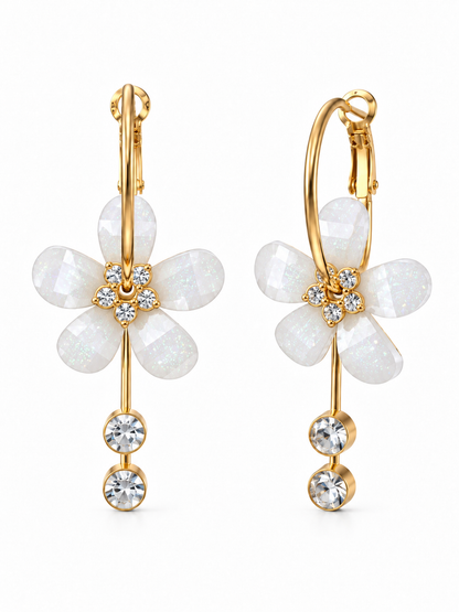 Boucles d'oreilles FLORIMYA blanches