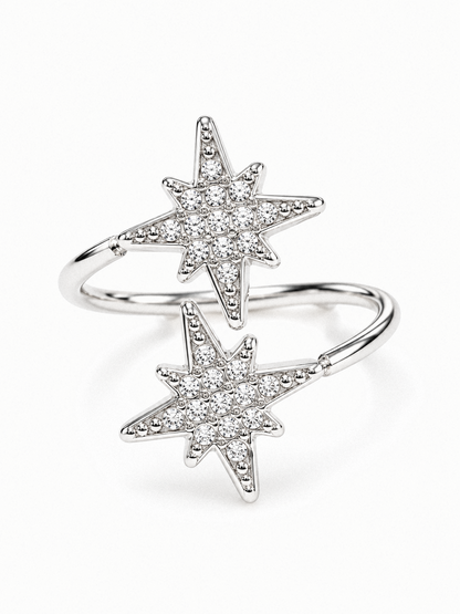 Bague CELESTIA double – argenté