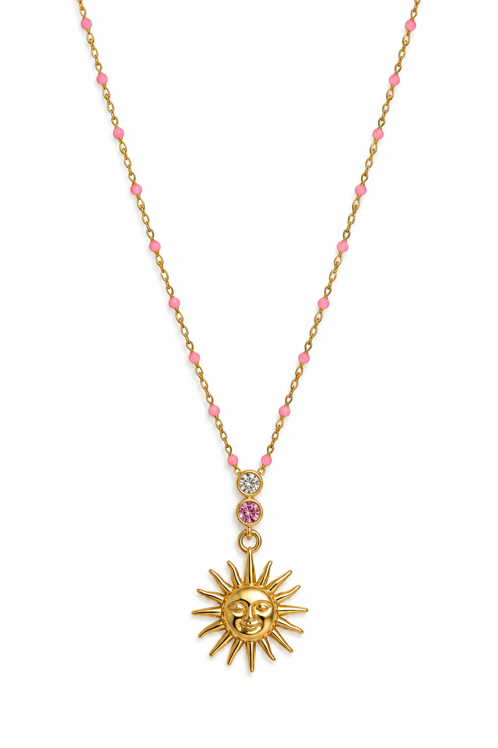 Collier SOLENYA - doré / blanc