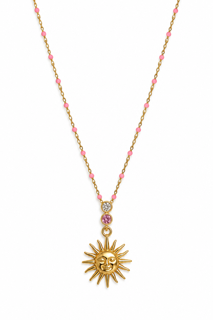 Collier SOLENYA - doré / blanc