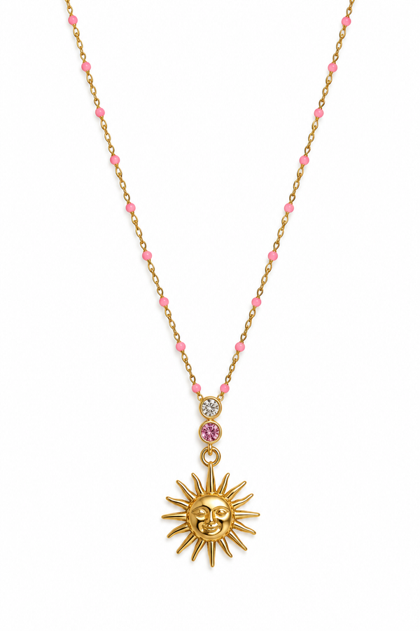 Collier SOLENYA - doré / blanc