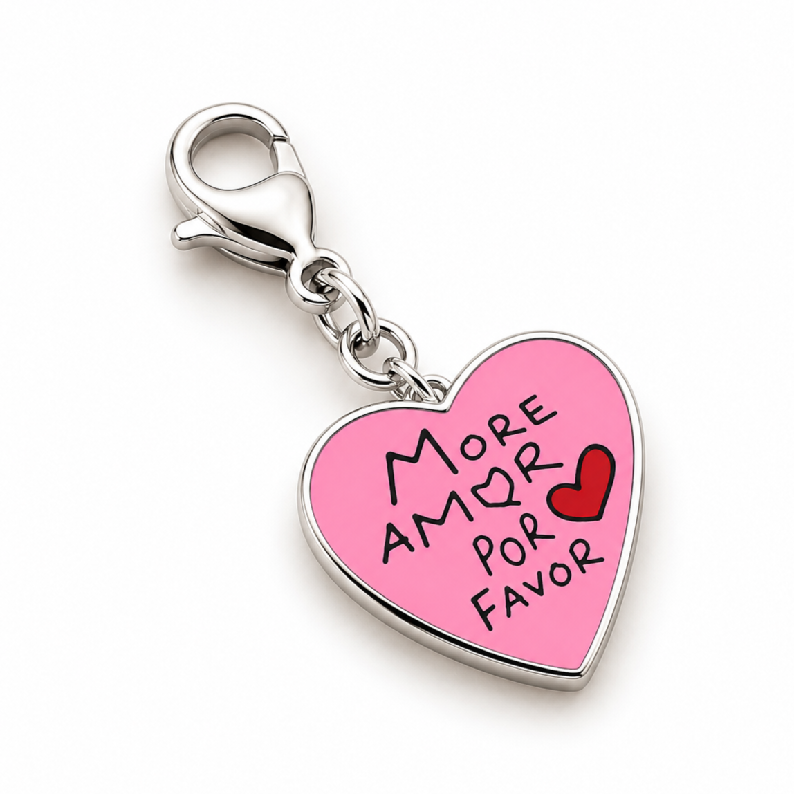 Charm MORE AMOR POR FAVOR - argenté