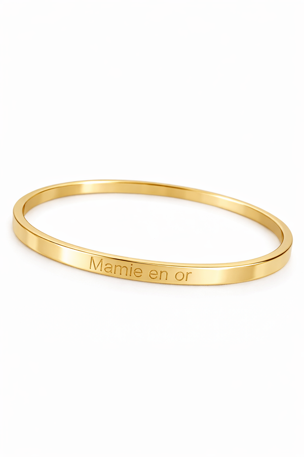 Jonc " Mamie en or " - Doré