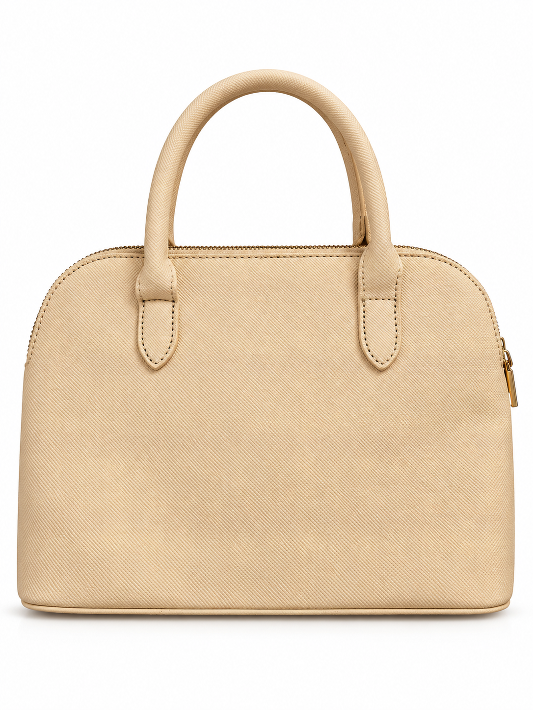 Sac bowling beige avec anses rondes