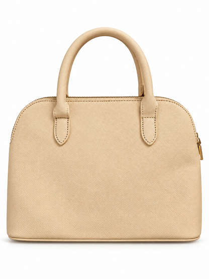 Sac bowling beige avec anses rondes