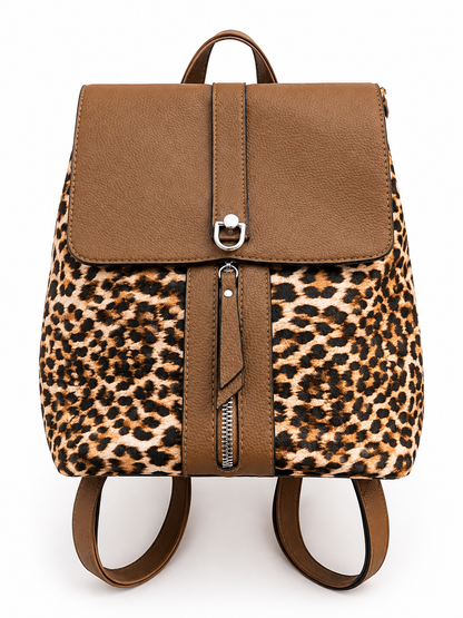 Sac à dos léopard et marron