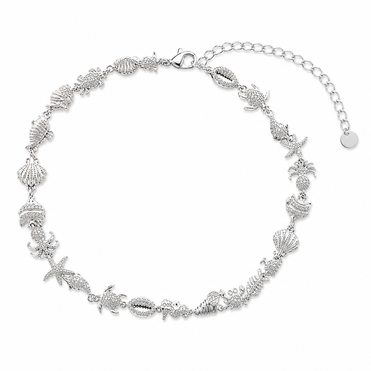Collier ras de cou OCEANIA - argenté