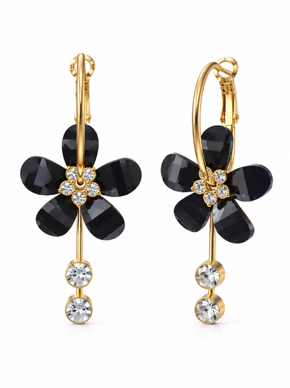 Boucles d'oreilles FLORIMYA noires