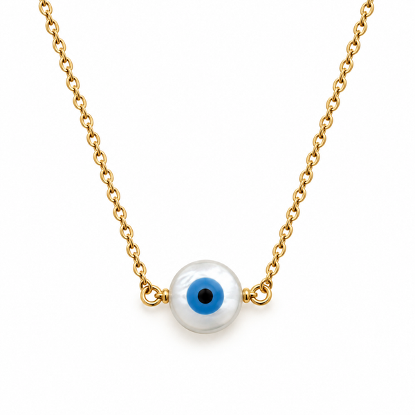 Collier destockage oeil turc nacre
