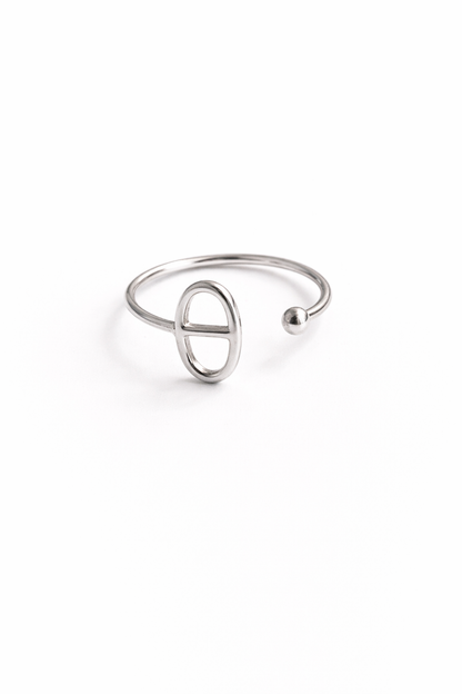 Bague ouverte AGATA - argenté