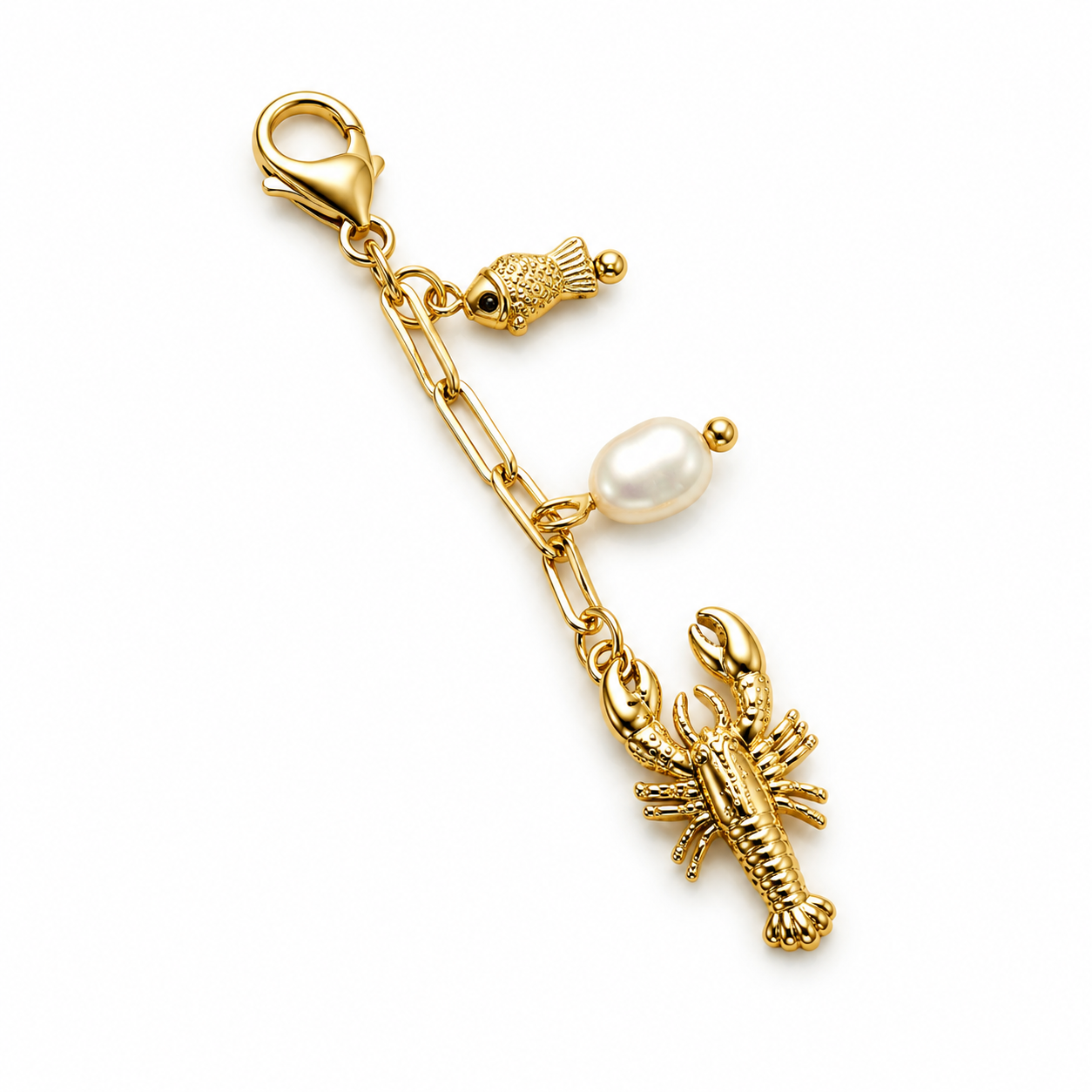 Charm Homard chaînette & perle