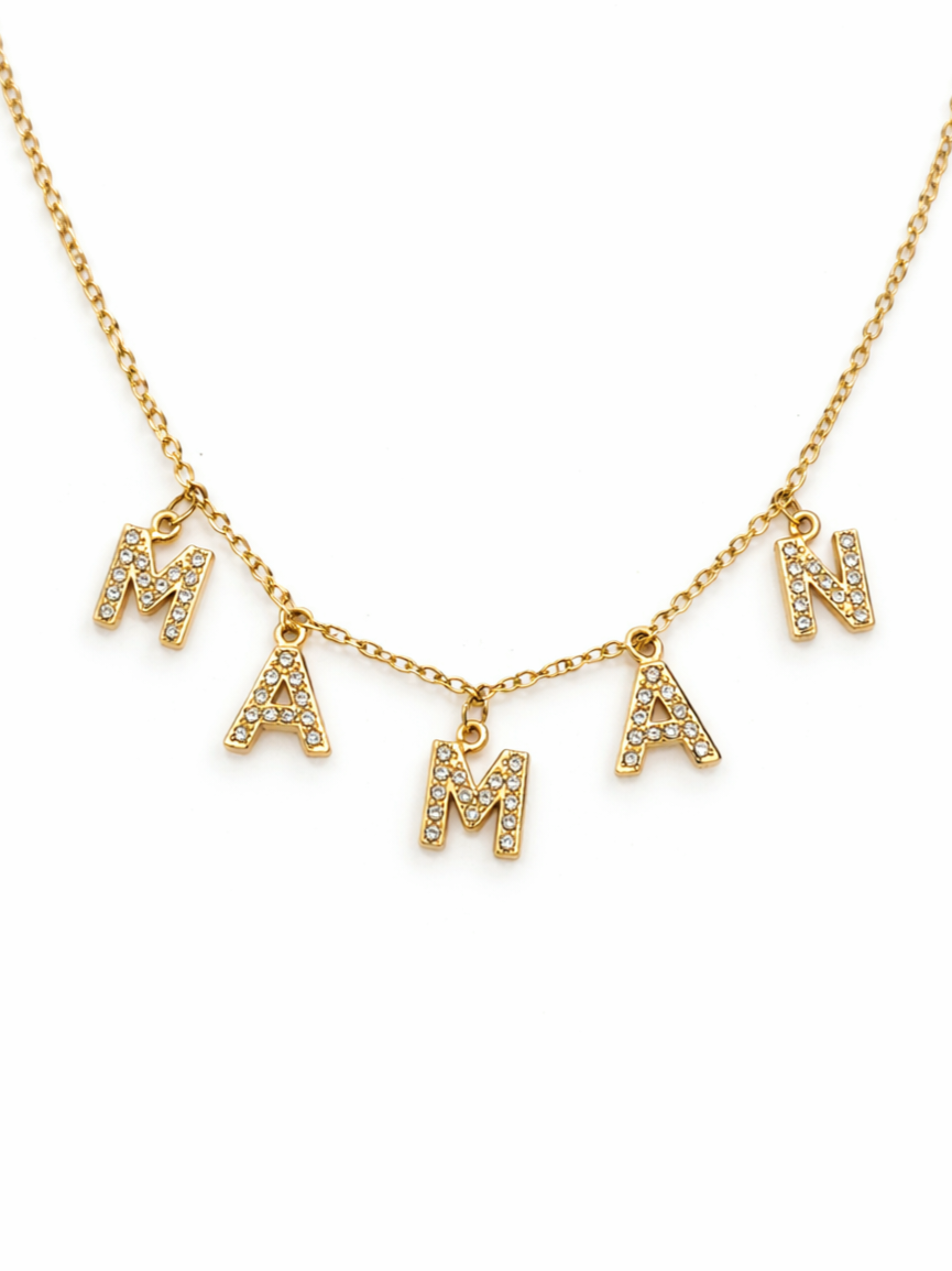 Collier MAMAN zircons