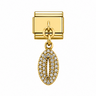 Charm italien breloque coquillage strass