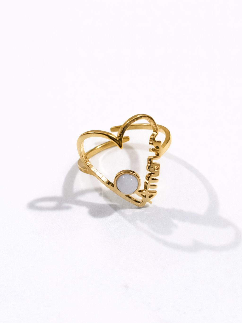Bague AMOUR perlé - doré