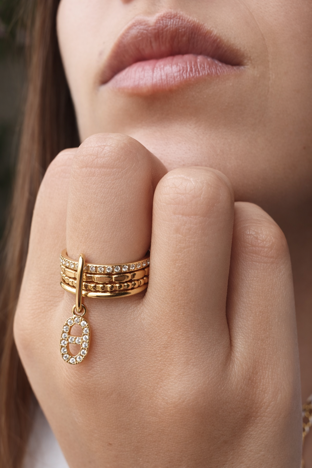 Bague empilable SOLÉANE - doré
