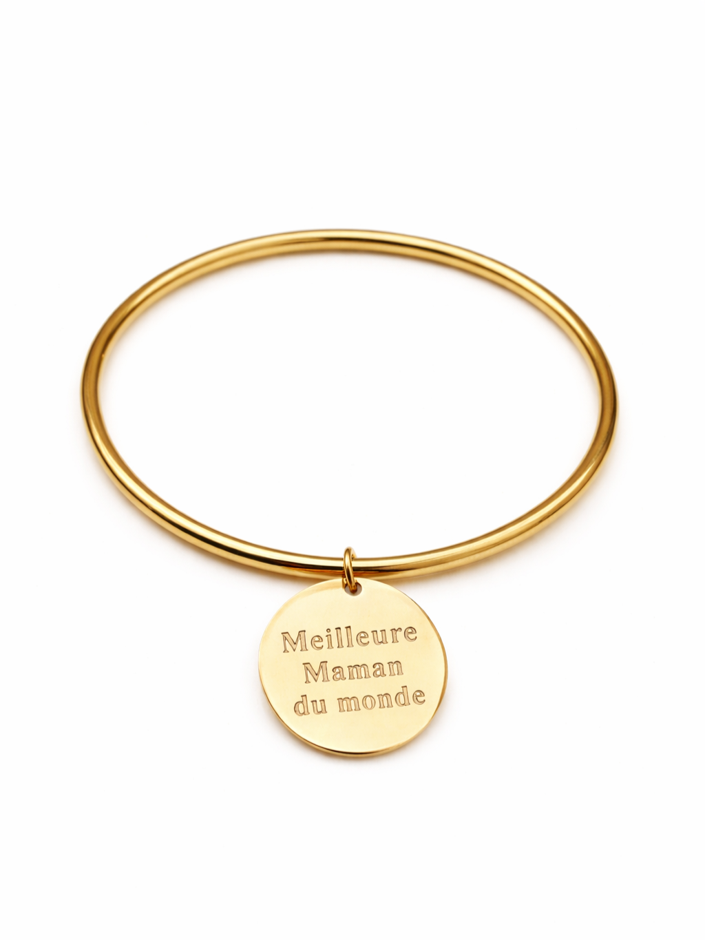 Jonc breloque message MEILLEURE MAMAN DU MONDE