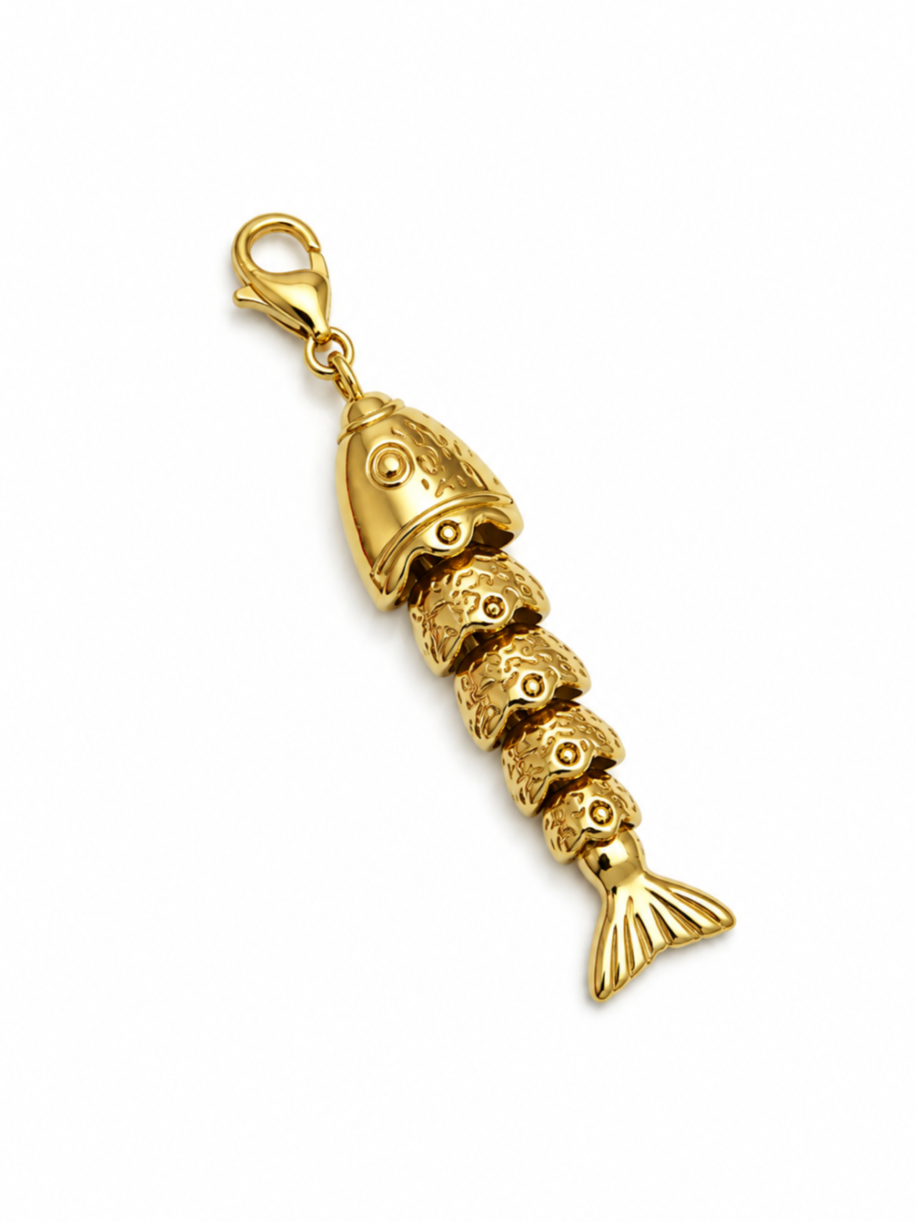 Charm poisson désarticulé - doré PREMIUM