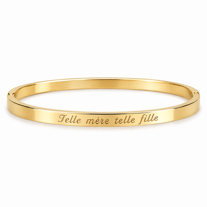 Jonc " Telle mère telle fille " - doré