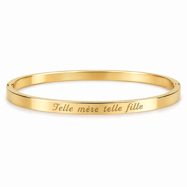 Jonc " Telle mère telle fille " - doré