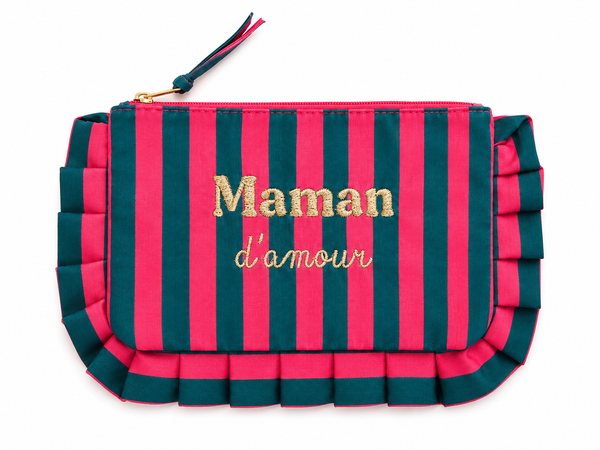 Pochette à rayures "Maman d’amour"