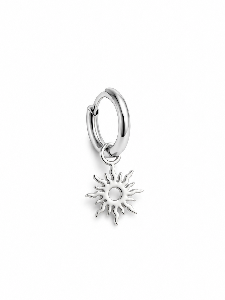 Monoboucle soleil argenté, petit modèle