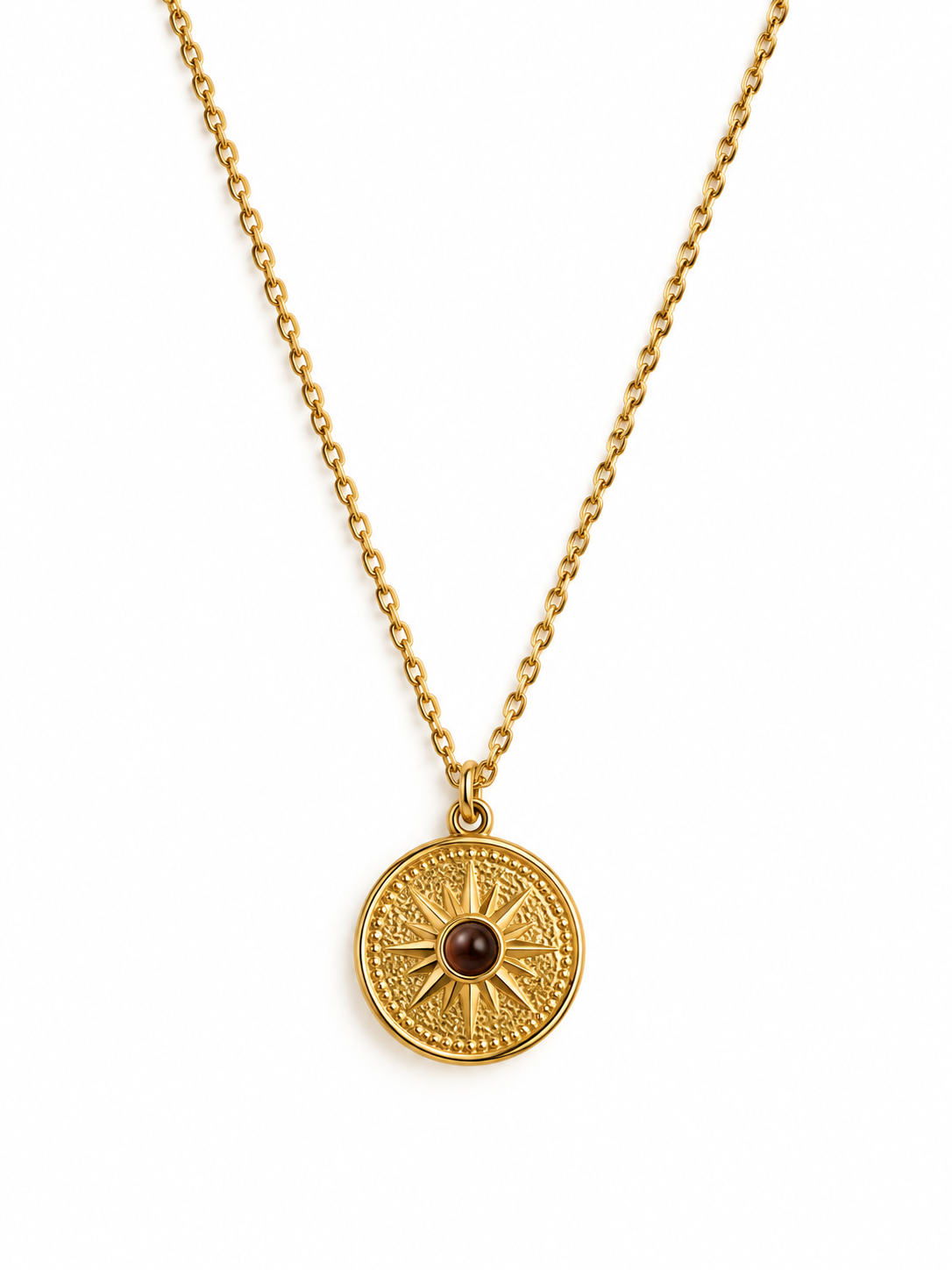 Collier médaillon oeil de tigre