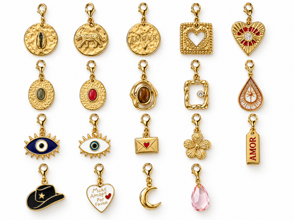 Charm coeur rouge flamboyant zircon