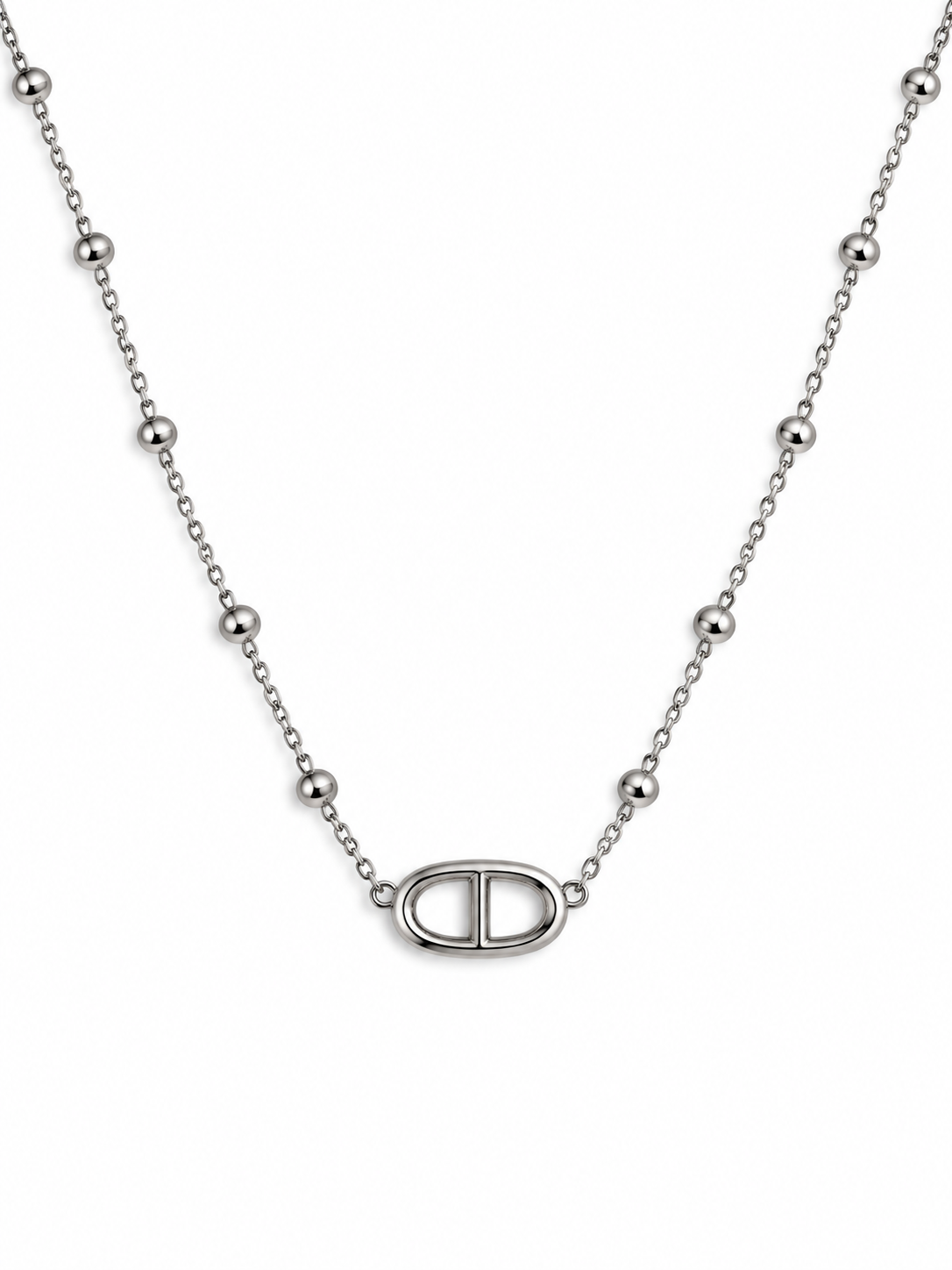 Collier perlé maille marine