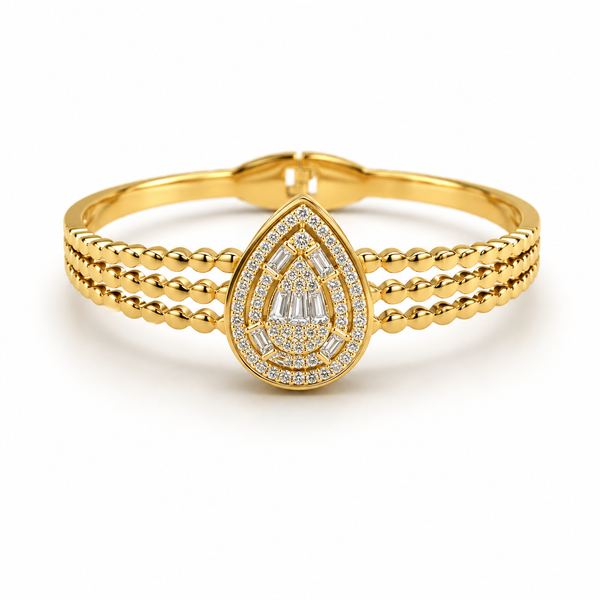 Bracelet jonc MARQUISE - doré