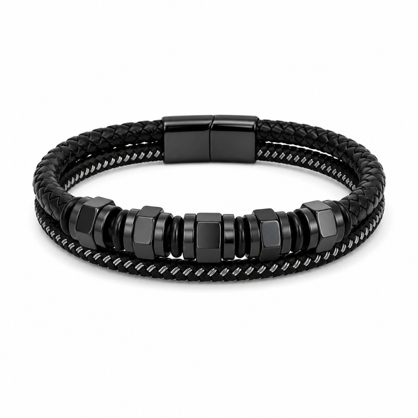 Double bracelet cuir SHERANN