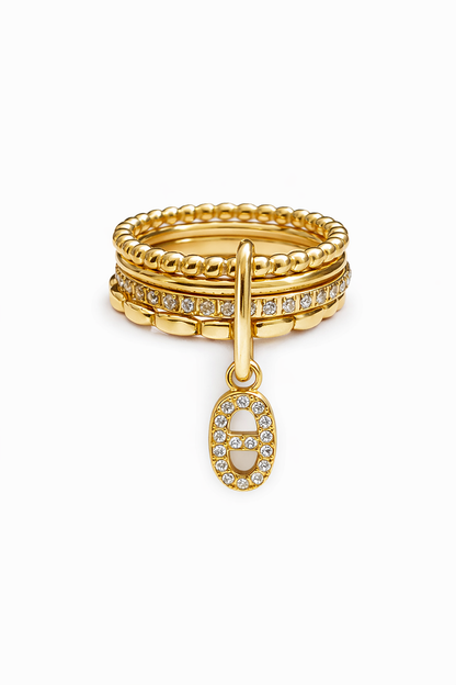 Bague empilable SOLÉANE - doré