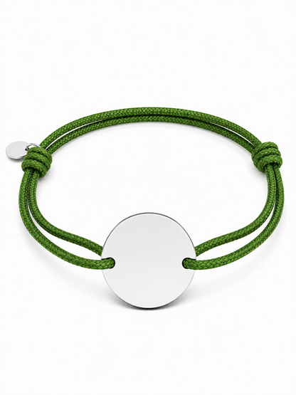 Bracelet cordon a graver - argenté | Coloris au choix