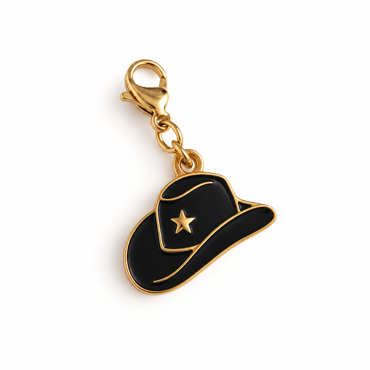 Charm chapeau cowboy noir