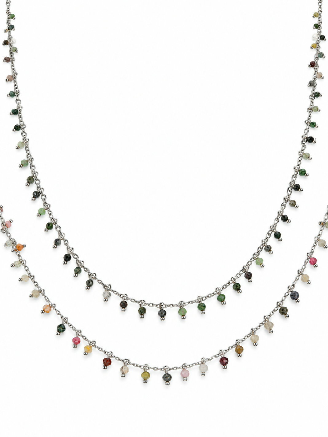 Collier Majorelle argenté double rang