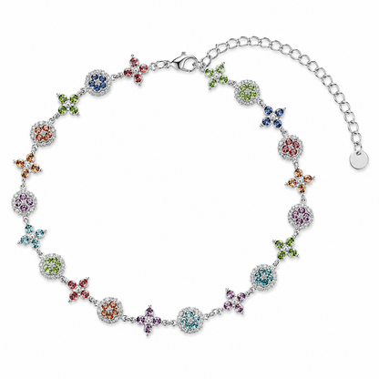 Collier ras de cou TAORMINA - multicolore/argenté