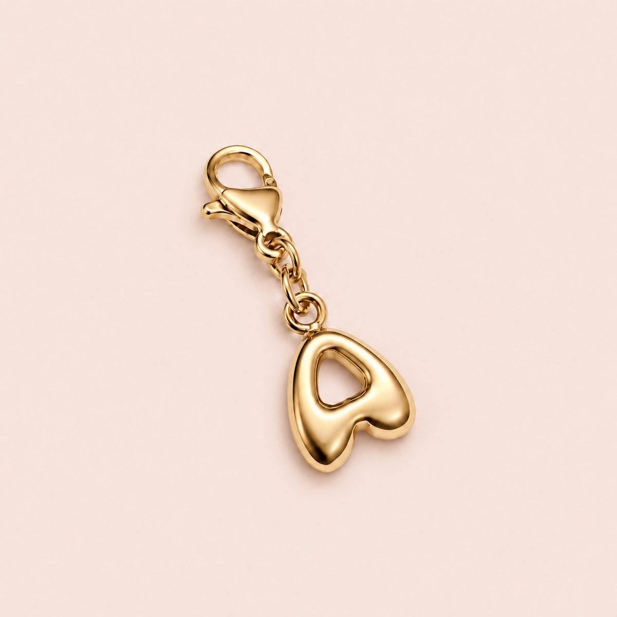 Charms Bubble lettres initiales - doré