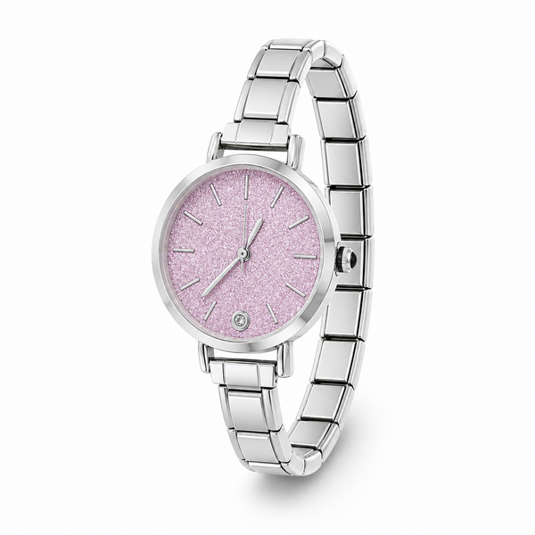 Montre Bracelet Italien argentée à personnaliser – VIOLINA