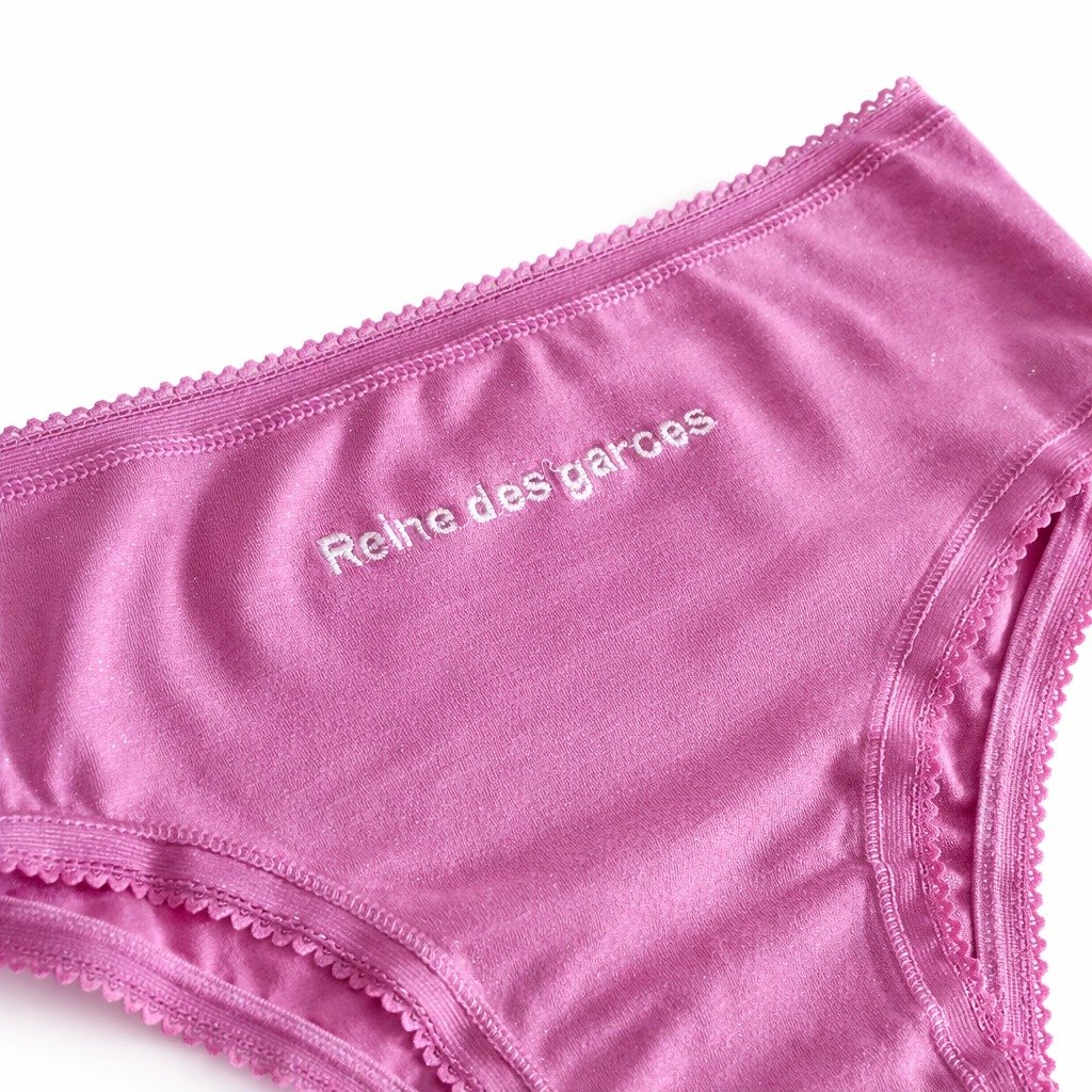 Culotte pailletée à message "Reine des garces" - Couleur aléatoire
