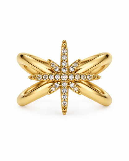 Bague Stellyana zircons ajustable