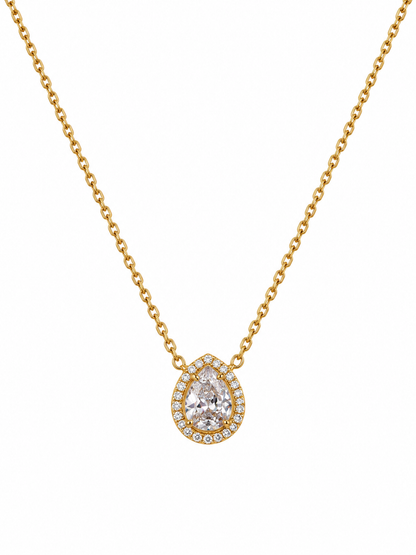 Collier Maréa étoile de mer dorée et perles de porcelaine bleues