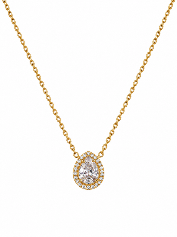Collier Maréa étoile de mer dorée et perles de porcelaine bleues