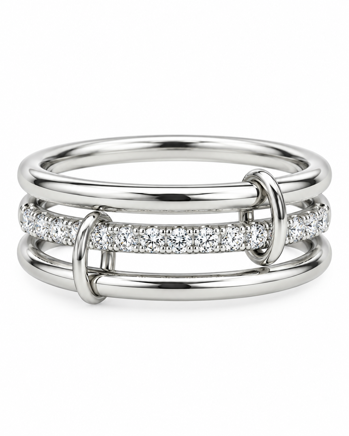 Bague Trinity Shine argentée
