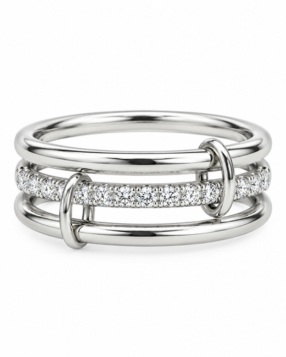 Bague Trinity Shine argentée