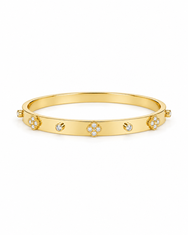 Bague Gracia dorée croix de zircons ovales