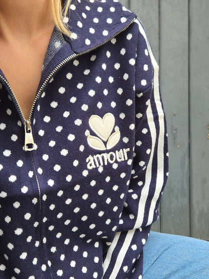 Gilet AMOUR pois