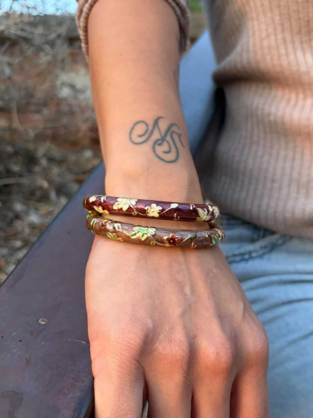 Jonc coloré RUBY-MAE - Bordeaux