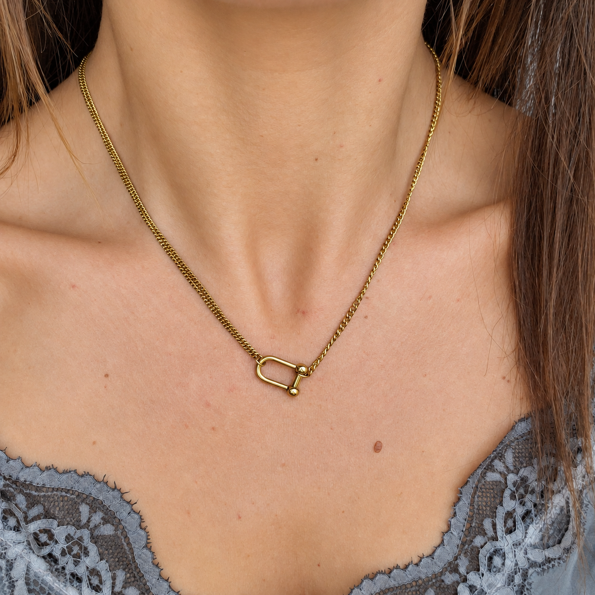 Collier breloque - doré